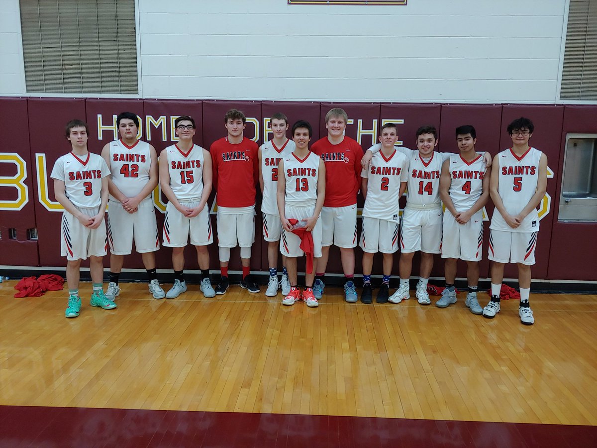 With wins over Blue Earth and Worthington the Saints win the Blue Earth JV tournament today!