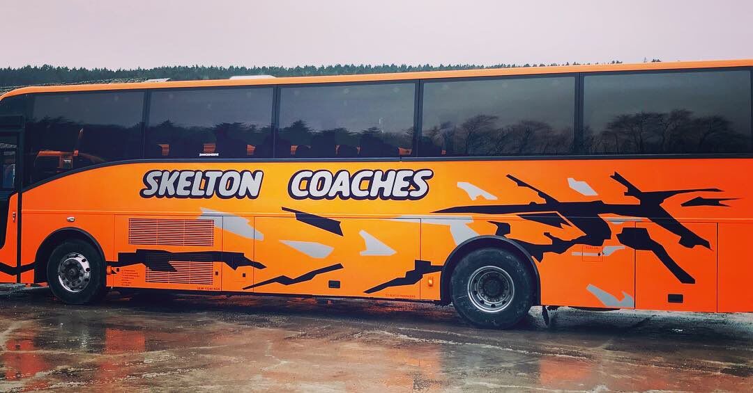 SDSigns1's tweet photo. Number 20 added to the fleet for @SkeltonCoaches, all vinyl cut lettering applied to this newly refurbished coach. #OrangeIsTheNewBlack #skelton #coaches #transport #cleveland #vinylcutgraphics https://t.co/tQ0eU9fVgk