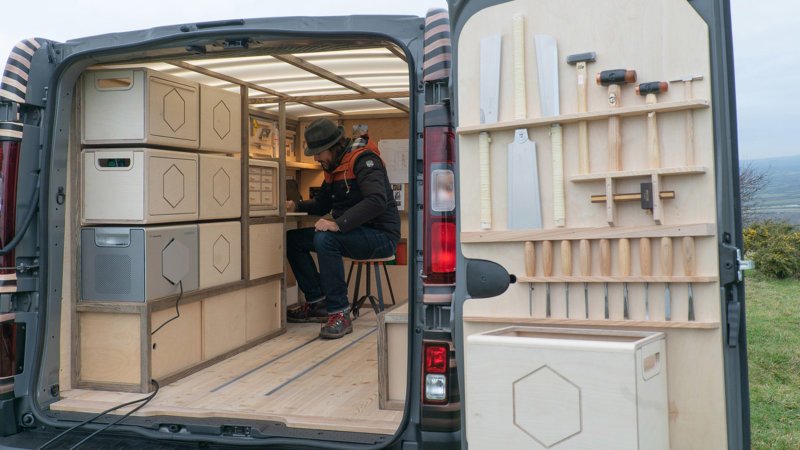 Nissan NV300 cargo van remixed into woodworking shop dlvr.it/Qx3KzT