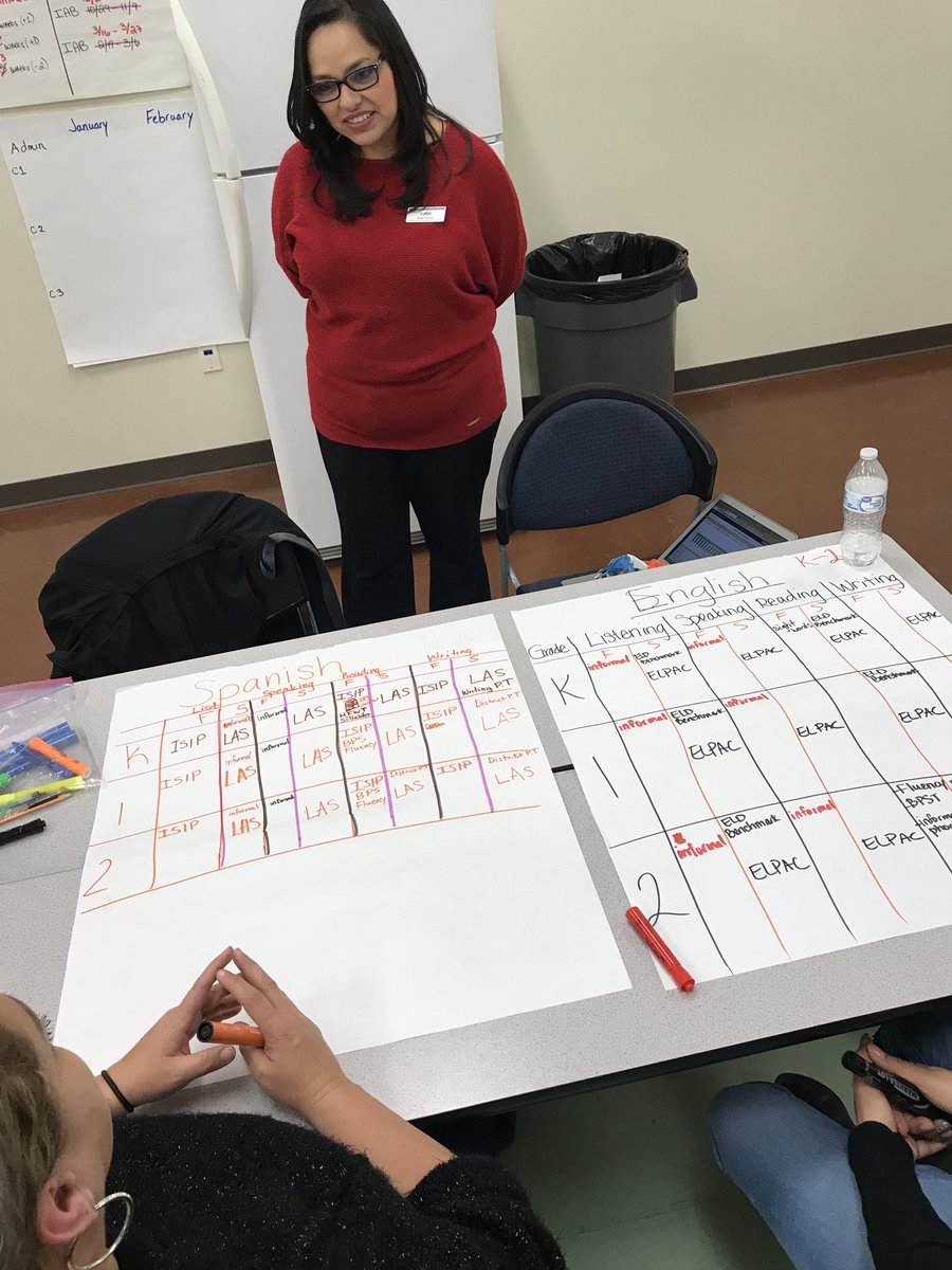 Great things happening <a href="/CVUnified/">Coachella Valley USD</a> #DualLanguage District Guidance Team Members &amp; Rubí Flores discussing English and Spanish assessment and the importance of being Bilingual • Biliterate • Bicultural #CVUSDLearns <a href="/Director_GG/">Gracie Gutierrez</a> @CABEBILINGUAL