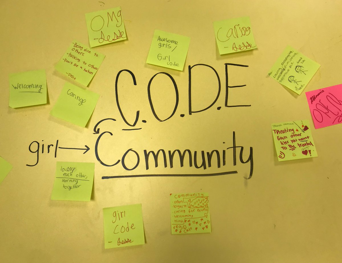 MrsHymer's tweet photo. Girl C.O.D.E. building Community! https://t.co/Eno40zEKjf