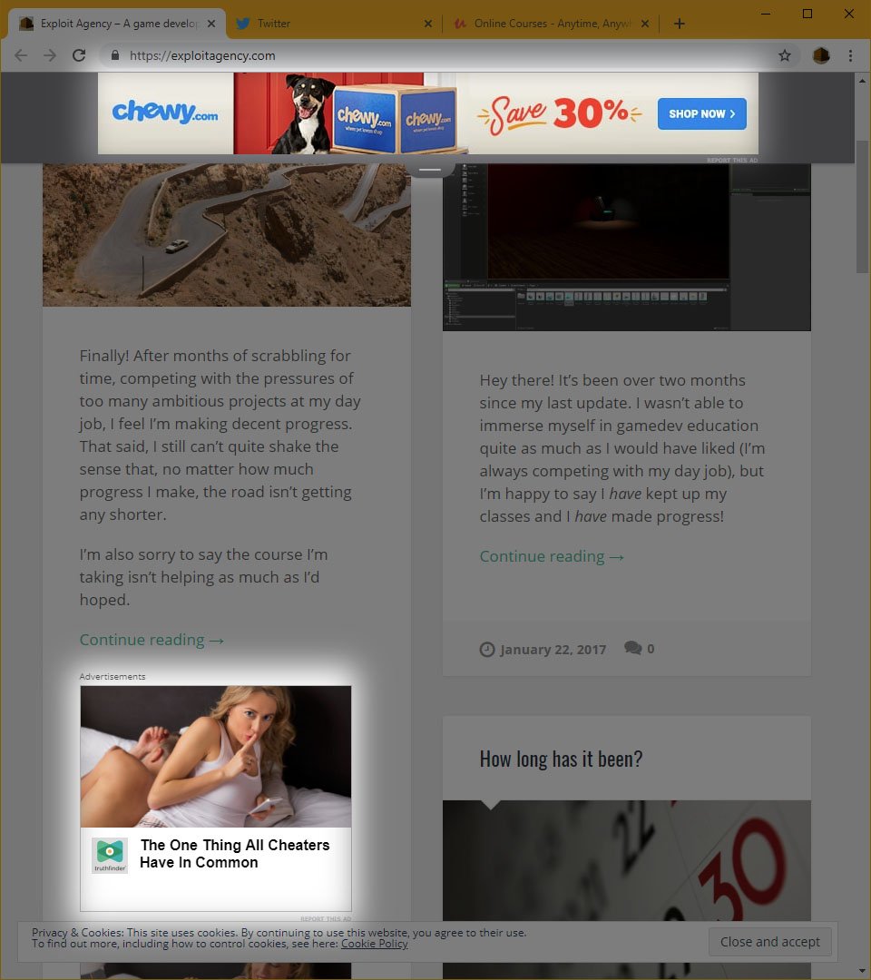 ExploitAgency's tweet image. Ugh, @wordpress, really? Look at this trash!

I expect ads on the free WP site, but not like this, where it obscures the page. Do you really have to crap it up so bad?