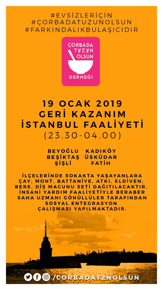 corbadatznolsun's tweet photo. Bu geceki dağıtımlarımız 23:00 itibariyle başladı. Evsizler için 6 ilçede sokaklardayız. Saha uzmanı ekip arkadaşlarımız, dağıtım ile birlikte evsizlerin topluma geri kazanımı için tek tek görüşüyor. 

#EVSİZLERİÇİN #FARKINDALIKBULAŞICIDIR
#ÇORBADATUZUNOLSUN https://t.co/Dolpg54bEC