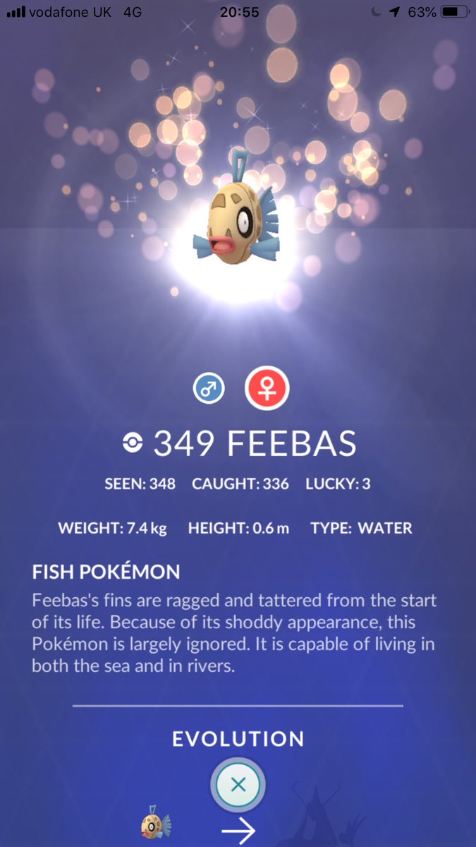 jygnoh's tweet photo. No shinny luck for feebas &amp; most legendary #PokemonGO :( https://t.co/W4qPptOG9u