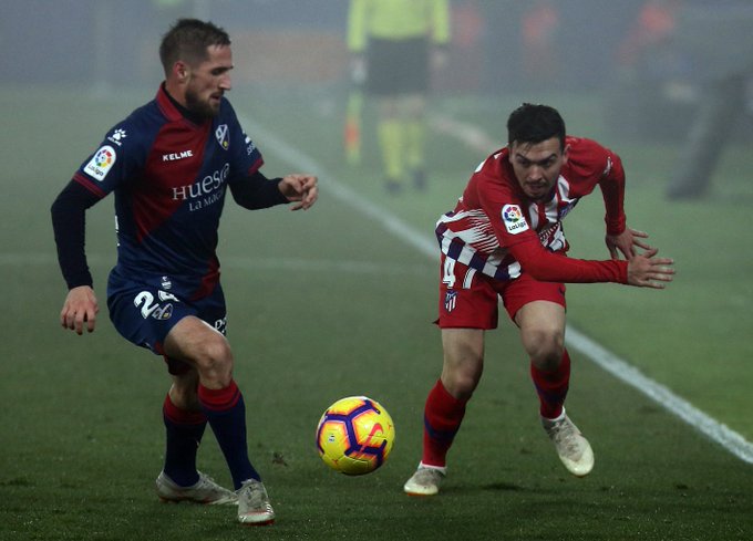 Joaquín, en su debut ante el Huesca (Foto: ATM).