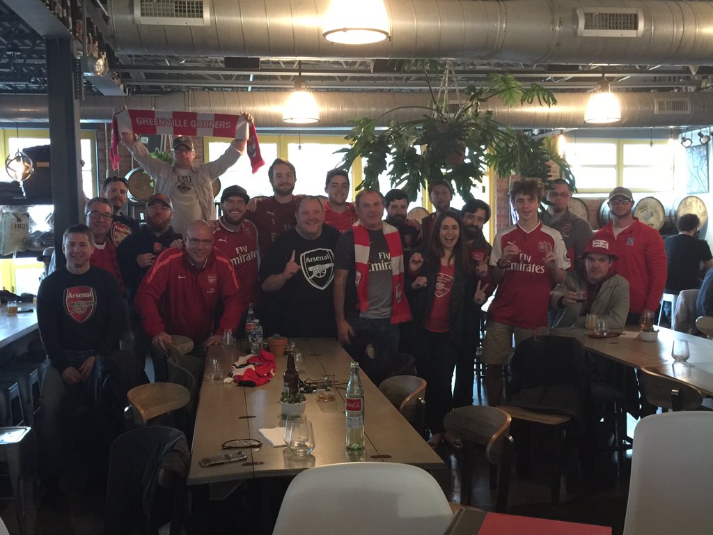 poekeith's tweet photo. Great turnout for @arsenalgvl today for @Arsenal victory over Chelsea!!!! @arsenalamerica https://t.co/P2hWVw4Bu7