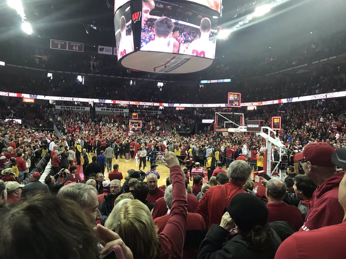 AAAEL's tweet photo. So excited to be at the Kohl Center today for the best Badger game of the year. Way to go Bucky!!! https://t.co/ckwXGQ5rb4