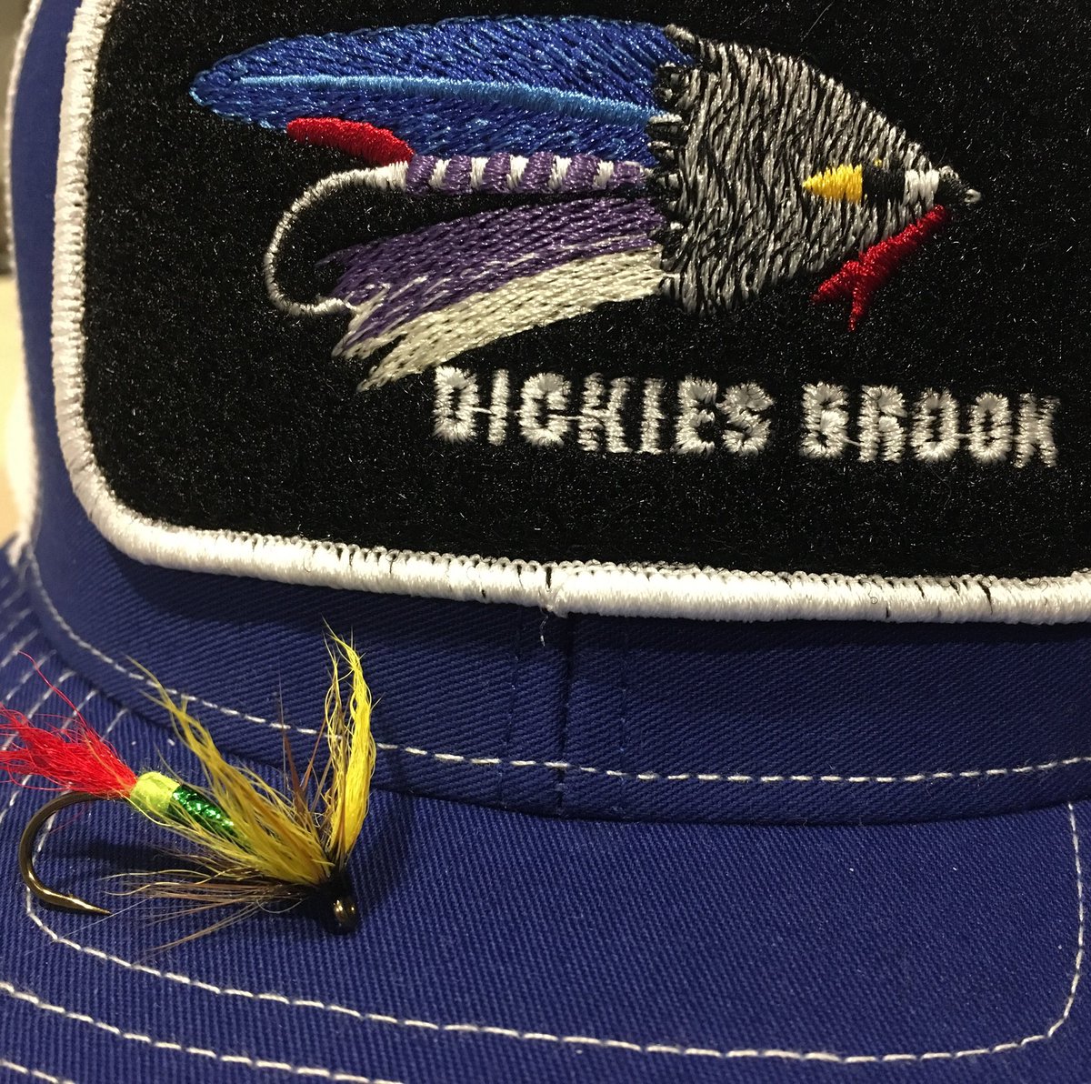 DickiesBrook's tweet photo. Cossebom Butterfly meet the Dickies Brook Fly Patch hat compliments of @sharkeyd79 
#dickiesbrook #pursueyourpassion #itsworthit #flytying https://t.co/5Qz6oCv3SS