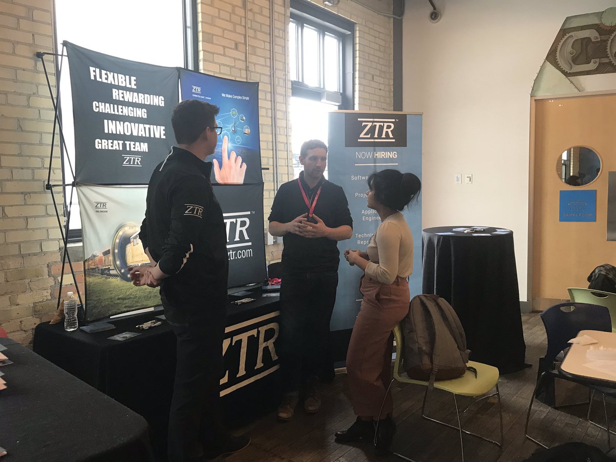 Communitech's tweet photo. Students are making the most of their opportunity here at #CDtoWin with some great networking! #WaterlooRegion https://t.co/atEMVI66DK