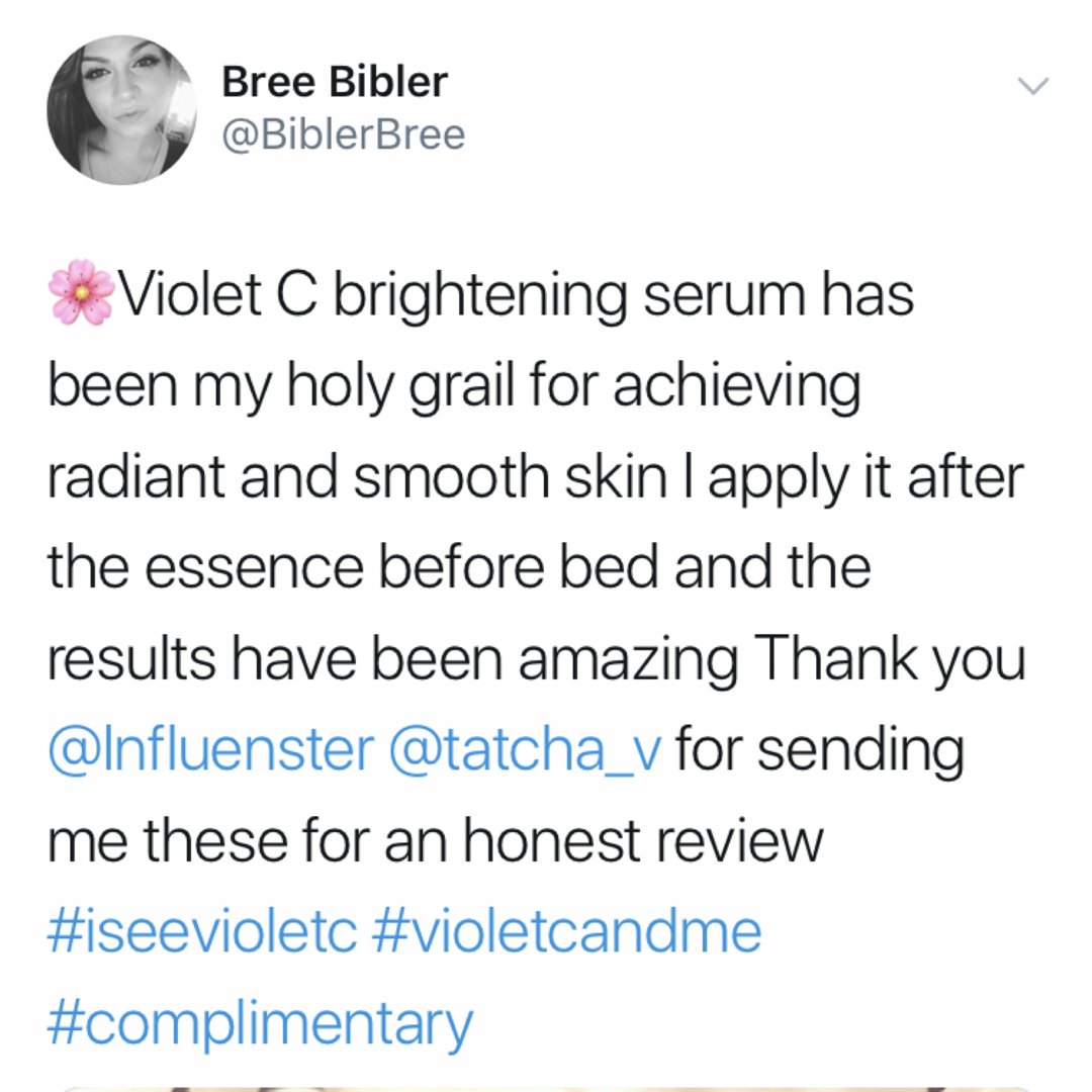 BiblerBree's tweet photo. @Influenster @tatcha #ISeeVioletC #VioletCandMe #complimentary https://t.co/XpiyEE2eNZ