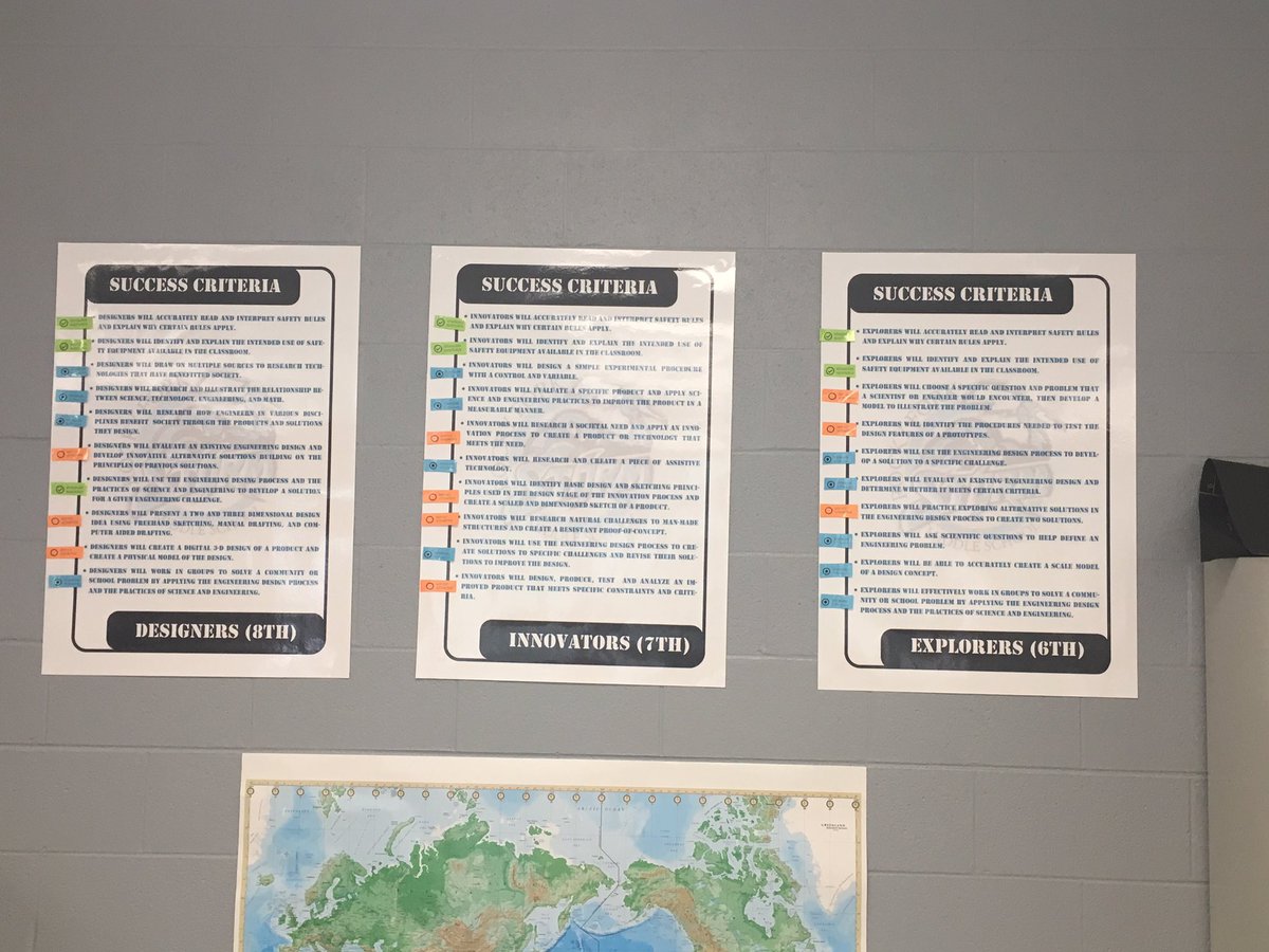 bjomeredith's tweet photo. Standards visualization and growth mind set in the STEM classroom. https://t.co/uBV3OTCuwu