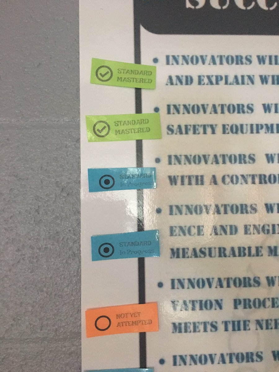 bjomeredith's tweet photo. Standards visualization and growth mind set in the STEM classroom. https://t.co/uBV3OTCuwu