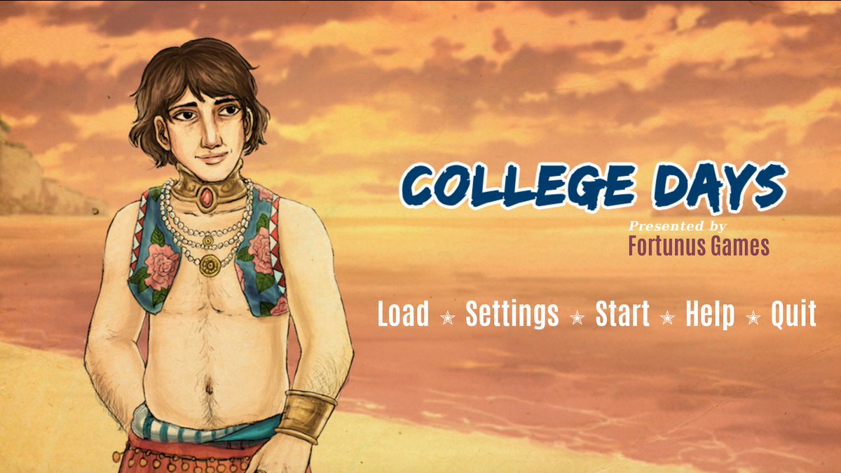 IWDL_Writer's tweet image. What the #mainmenu of my #indiegame now looks like without the black menu bar at the bottom. Looks a lot better! #guidesign #gui #renpy #visualnovel