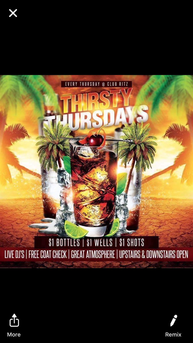 anthony_blome's tweet photo. Since @THERITZMACOMB loves y’all so much we decided to bring back $1 Wednesday’s and Thursday’s for the rest of the semester ❤️❤️❤️. https://t.co/Ex4ueHaPcs
