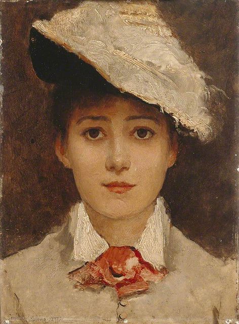 PeterJones40's tweet image. Painting at Bedtime.
Self-Portrait.
Louise Jopling.
Jopling was one of the foremost British female artists of the Victorian era, and also one of the best connected in the art world. She numbered Whistler, Millais and James Tissot among her acquaintances, as well as Oscar Wilde.