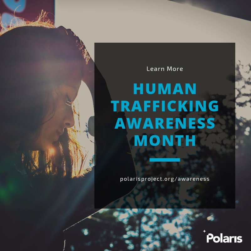 Polaris_Project's tweet image. #Humantrafficking is a $150 billion criminal industry that denies #freedom to 25 million people. During #HumanTraffickingAwarenessMonth do more than talk about the problem - choose to actively fight for those who have lost their freedom. polarisproject.org/awareness