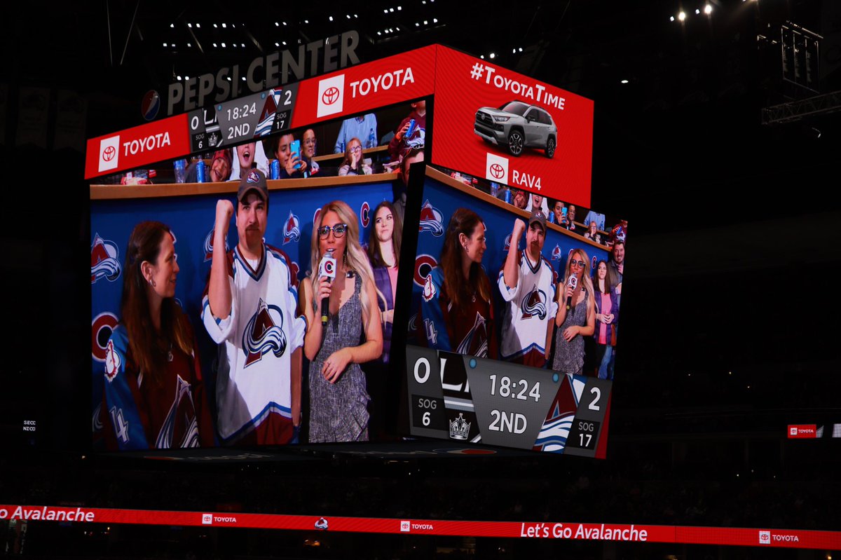 Avalanche's tweet photo. Well this got lost in the shuffle, but is very fun: Landy’s goal won Cole $1000 through #ToyotaTime!

Register: https://t.co/MnEBxOIKVt #GoAvsGo https://t.co/HJHFNEvAQ7