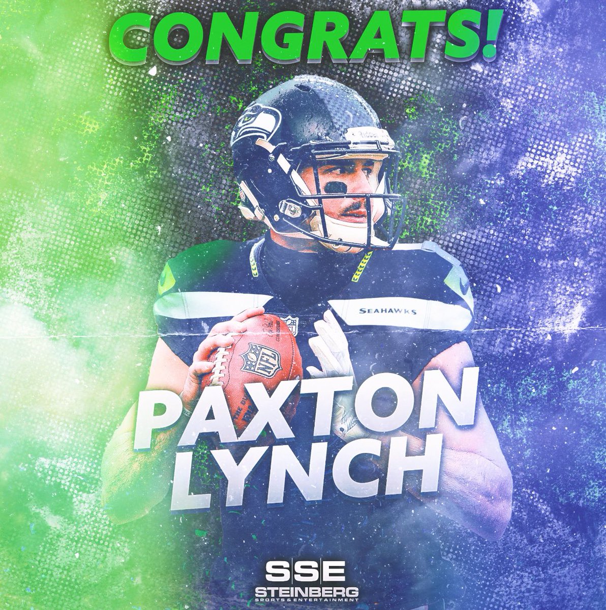 Congratulations to @PaxtonLynch and the @Seahawks ! Can't wait to see him in the new uniform!