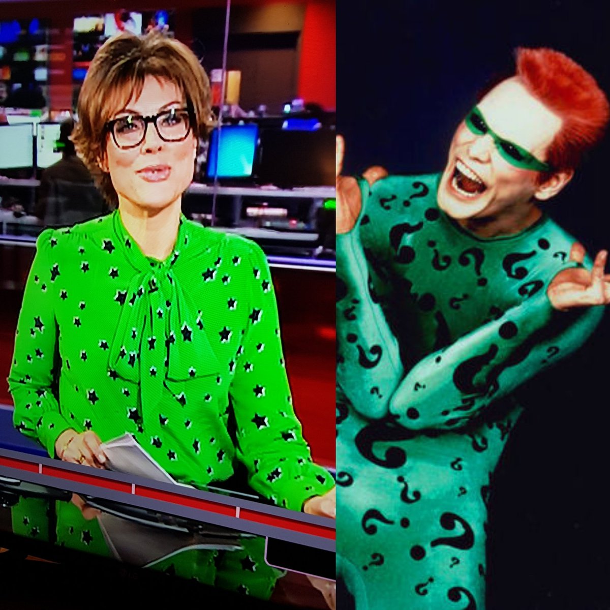 Who wore it better <a href="/katesilverton/">Kate Silverton</a> or @JimCarrey