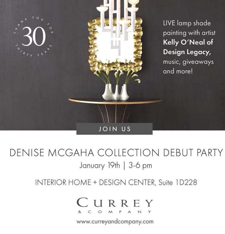 DeniseMcGaha's tweet photo. YOU GUYS!! Today is the day! There’s still time for you to make it to @curreyco at @DallasMarket to celebrate our collection debut! Giveaways! Live Music &amp; Kelly O’Neal LIVE painting!! 3-6 TODAY #dmdesigns #designingwithadeadline #curreyco #denisemcgahaforcurreyco #kellyoneal https://t.co/M1Uf3wZkSW