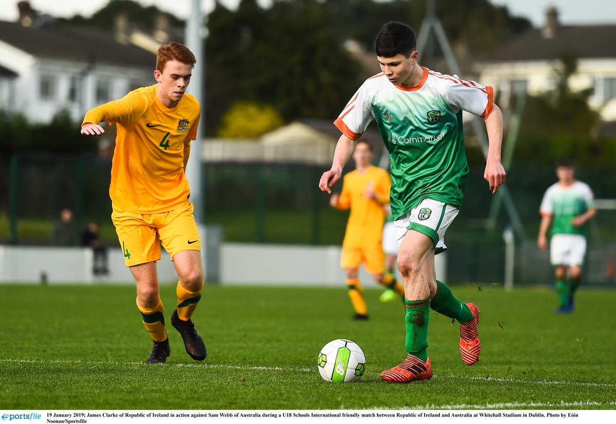 faischools's tweet photo. 📸 | CONGRATS James CLARKE #BoyneCS on your performance for the Republic of Ireland Schools 🇮🇪 🆚 Australia Schools 🇦🇺 this afternoon in Home Farm FC | A fantastic 3⃣-0⃣ win for the Irish scholars to kick start their campaign 👏 https://t.co/JDLhJoaEPT