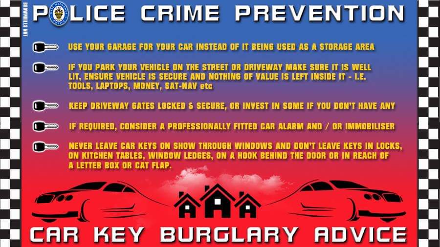 BrownhillsWMP's tweet photo. Check out our handy tips below to help prevent your vehicle being stolen. Also follow the link for more information on residential burglary crime prevention here ๐๐ผ
https://t.co/AxOE7qh79v
Every little helps. Make it harder for them! ๐ฎ๐ปโโ๏ธ๐ซ๐
#OpCantil #OpFocus #Community https://t.co/GCbl64rWix