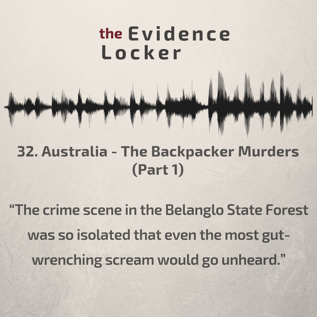 This week's episode - dropping tomorrow:
Australia - The Backpacker Murders
#milat #backpackermurders #australiantruecrime #proudlyaustralian #truecrime #podcasts #evidencelocker