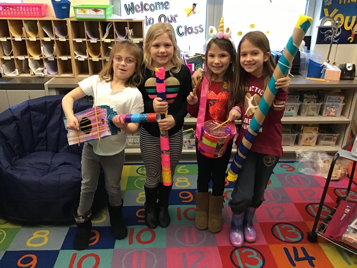 Teacher pride today watching 24 kiddos create instruments as a culminating activity for our sound unit!