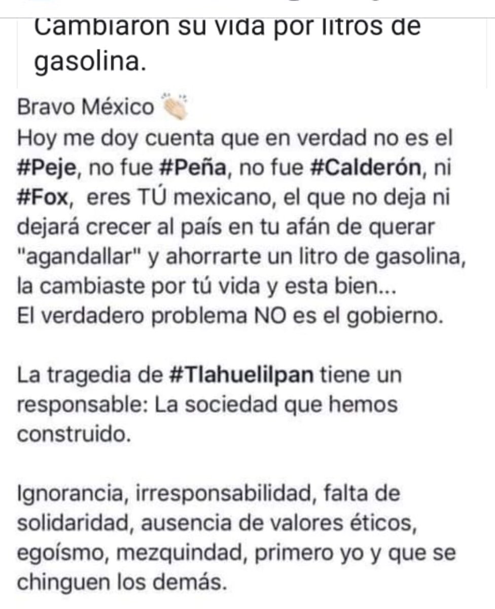 <a href="/AristotelesN/">Aristóteles Núñez</a> Me llegó esto, lo comparto ya que no importa quien sea el presidente, si no cambiamos no cambiará nada.