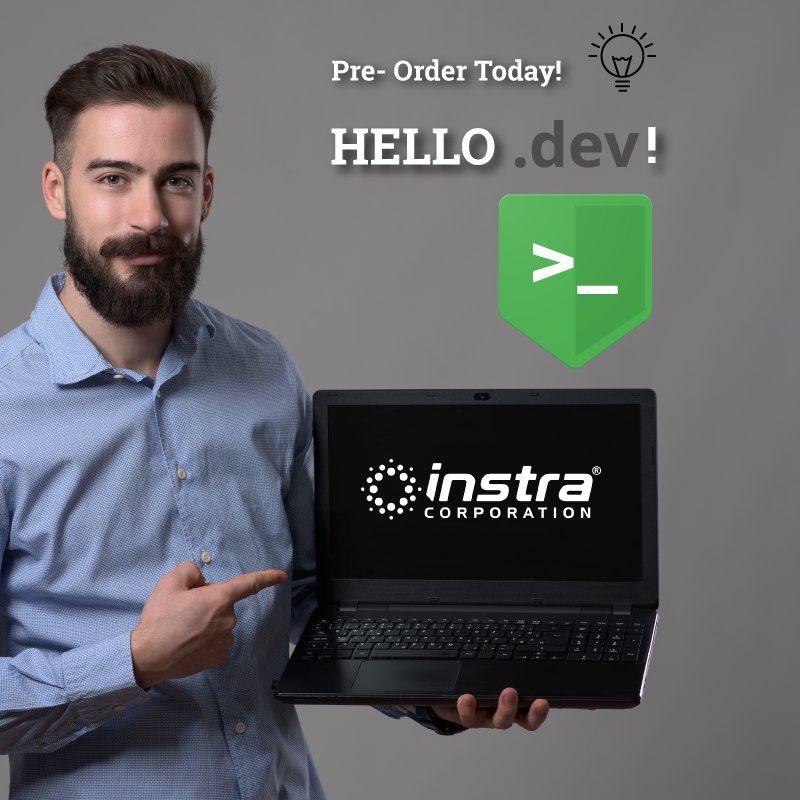 .DEV is the new secure #domainname for #developers and #technology. 
.DEV Launches 28 Feb 2019 16:00 UTC. 
Pre -Order Yours Today! bit.ly/InstraDEV