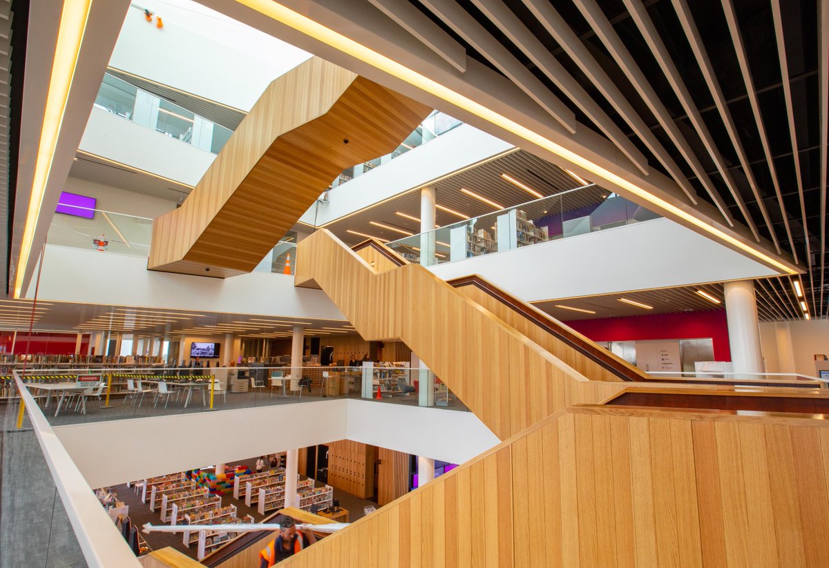 Crown_Workspace's tweet photo. State of the art #library with an incredible touch screen wall - providing an interactive 3D montage of #Christchurch geography, history and its environment. Have you visited yet? https://t.co/5MHWgT5ics #TurangaLibrary #NZ'slargestlibrary #libraryrelocation #movingcompany https://t.co/gckCd6DJS5