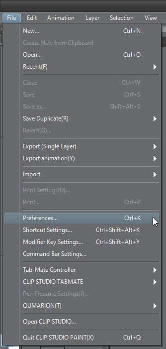 kimikoyuki_13's tweet image. A thread on all the handy dandy things I&apos;ve found that Clip Studio Paint has to offer and where some of it&apos;s PS equivalent functions can be found

To start, you can set how often it&apos;s recovery saves are made
Go to File &amp;gt; Preferences (Ctrl+K) and look for &quot;File&quot;
