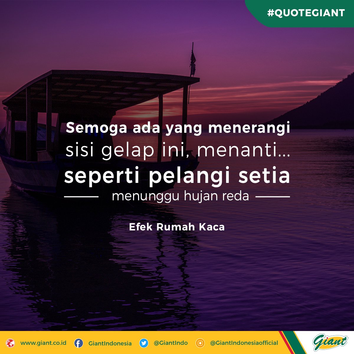 GiantIndo's tweet photo. Karena selalu ada terang setelah gelap.
#QuoteGiant #NgemilAsik #GiantIndonesia #GiantHargaMurahSetiapHari https://t.co/VWAXkQQC45