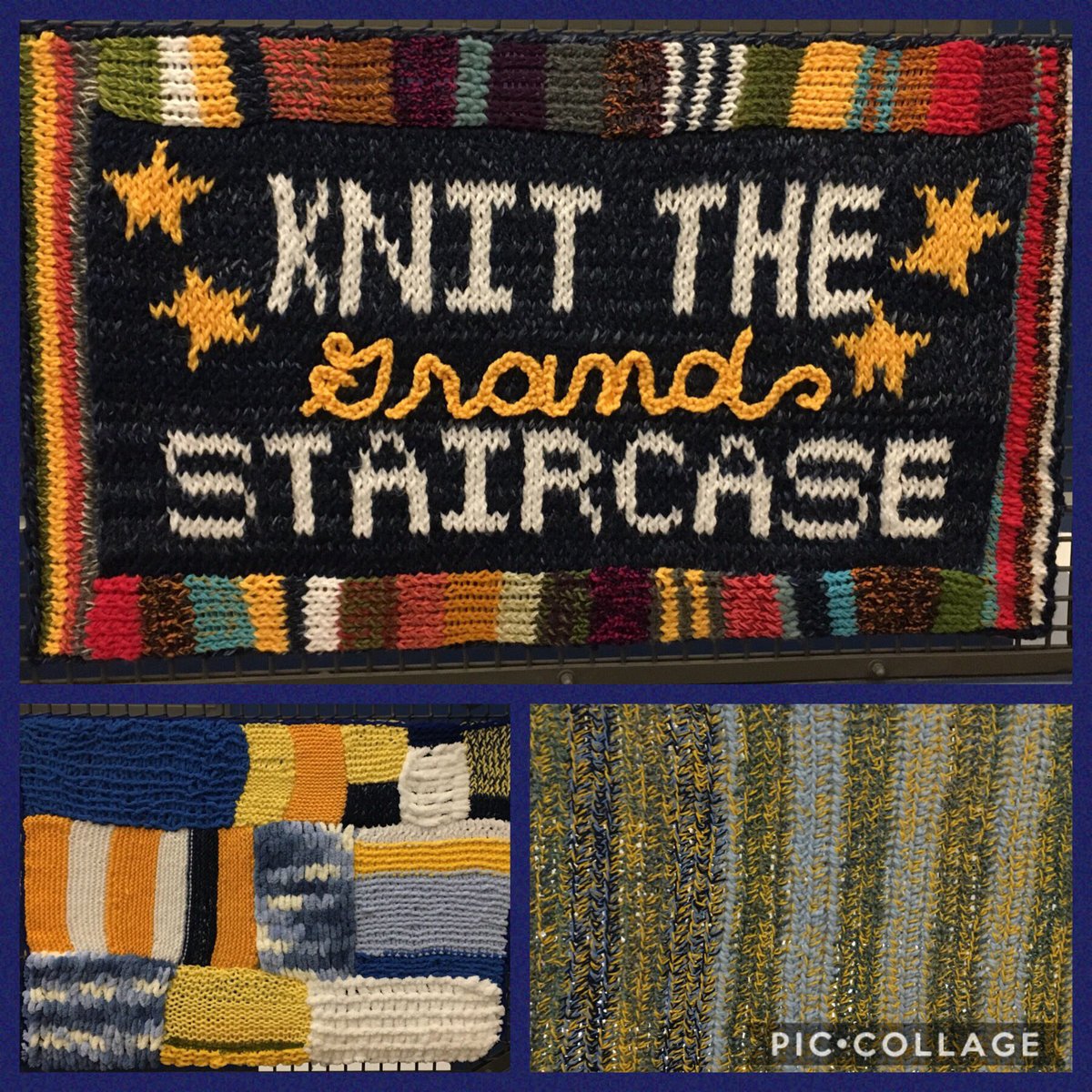 mirvinPSU's tweet photo. #leboproud of another spectacular project at the @MTLSD High School funded by #MLFE Mt Lebo Foundation for Education. Support us https://t.co/vXBNZ7emla #knitthegrandstaircase https://t.co/ZSK629gJat
