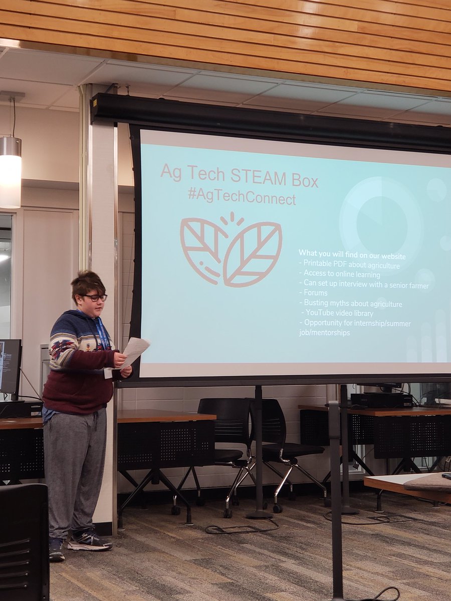 DaniWildfong's tweet photo. Fourth hack: Ag Tech STEAM Box #AgTechConnect helping to connect kids to ag tech sectors thru mentoring (knowledge transfer fr seniors) gamification, education + farm simulations to lead them into #Careers in ag #agronomy #business #operations #coding AWESOME! @EmergingAG https://t.co/RzogVllKtT