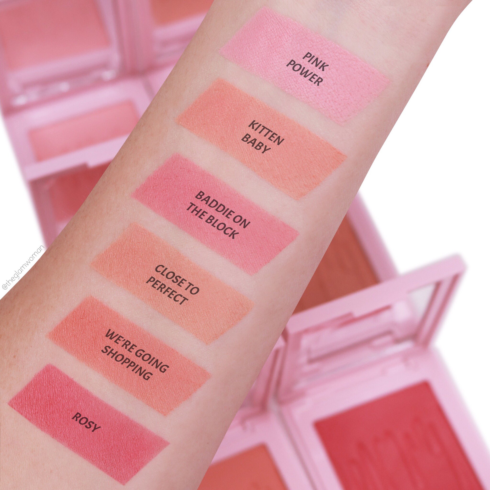 KYLIE COSMETICS on Twitter: "GORG swatches of our 6 new matte BLUSH