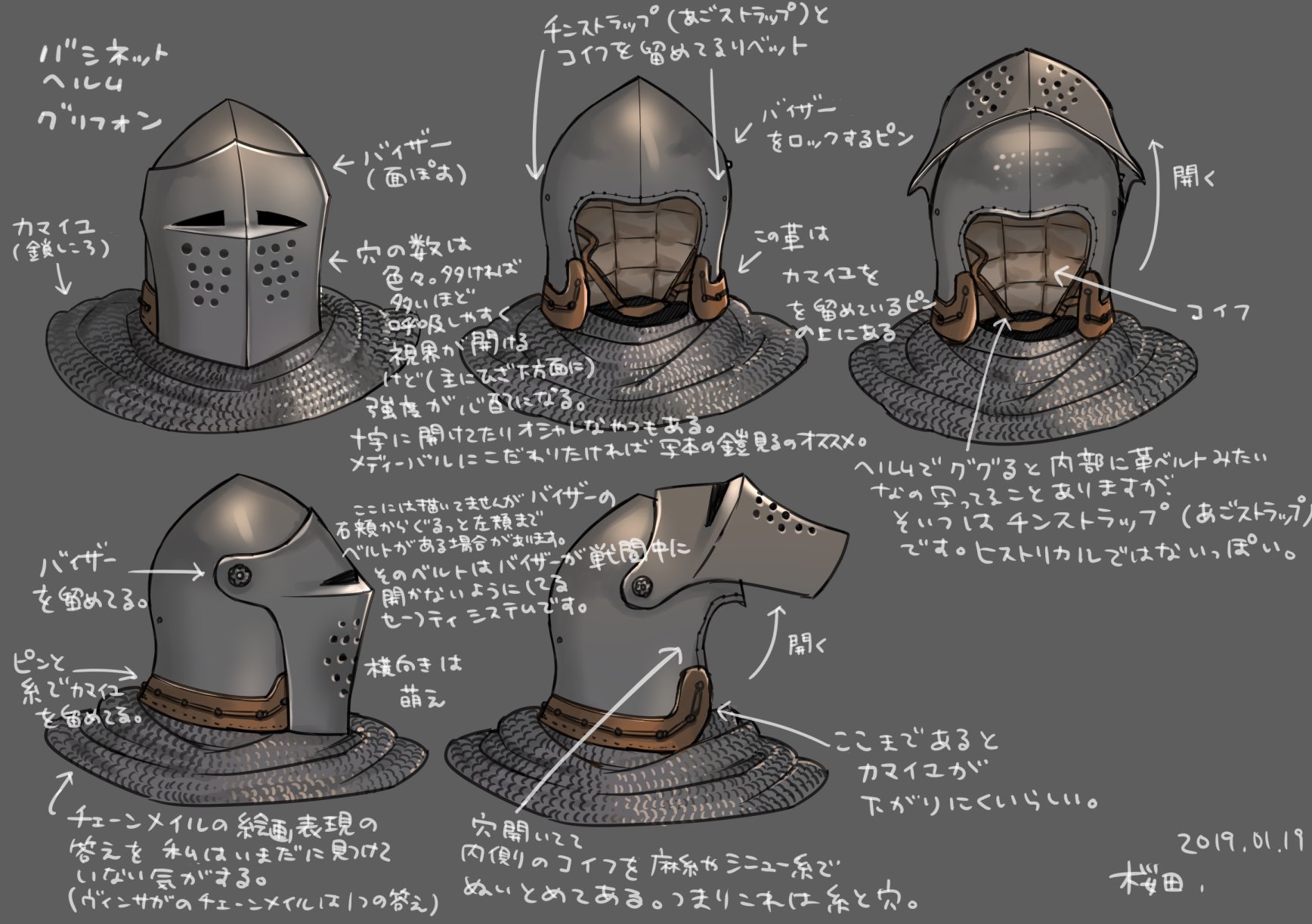 アーメットヘルム バシネット サウロン 指輪物語 アーマー