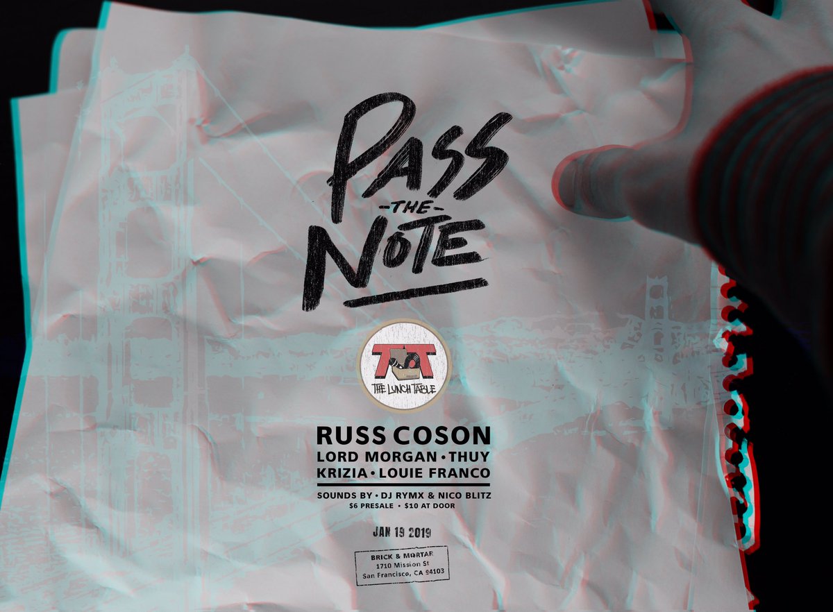 nicoakablitz's tweet image. TONIGHT at @BrickMortarSF 🎶🍺 #PassTheNote presented by @thelunchtable