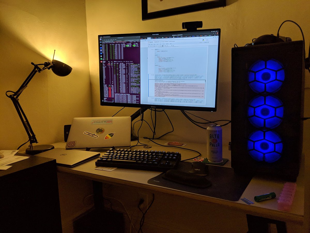 tatinthehat's tweet photo. My nerdy evening. Soon to have a GPU to do my own / learn deep learning.
Technical bits:
* CPU: Ryzen 2700x (8 core, 16 threads)
* 32 GB DDR 4 Ram
* 1 TB SanDisk SSD and 240 GB Samsung 840 SSD
* AMD RX480 GPU (probs replaced with a GTX 1070 soon)
#nerd #needmorecompute https://t.co/EQ43uEZZOn