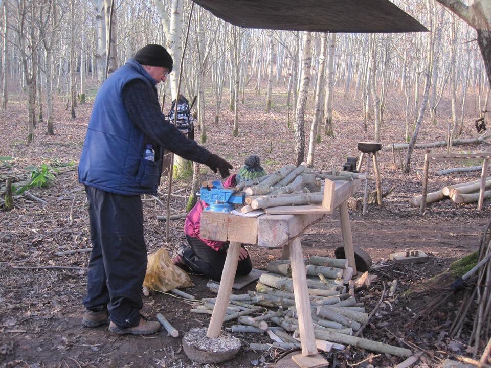NatureUnltdScot's tweet photo. Crisp morning walk up the river with our ‘Natural Transitions’ group, we spotted snowdrops & harvested bamboo. Lunch prepared & cooked over the fire. Lots of lopping, chopping & sawing of fire wood & a good site tidy up. Looking forward to next week & weaving #naturaltransitions https://t.co/ogEuSv2nsv