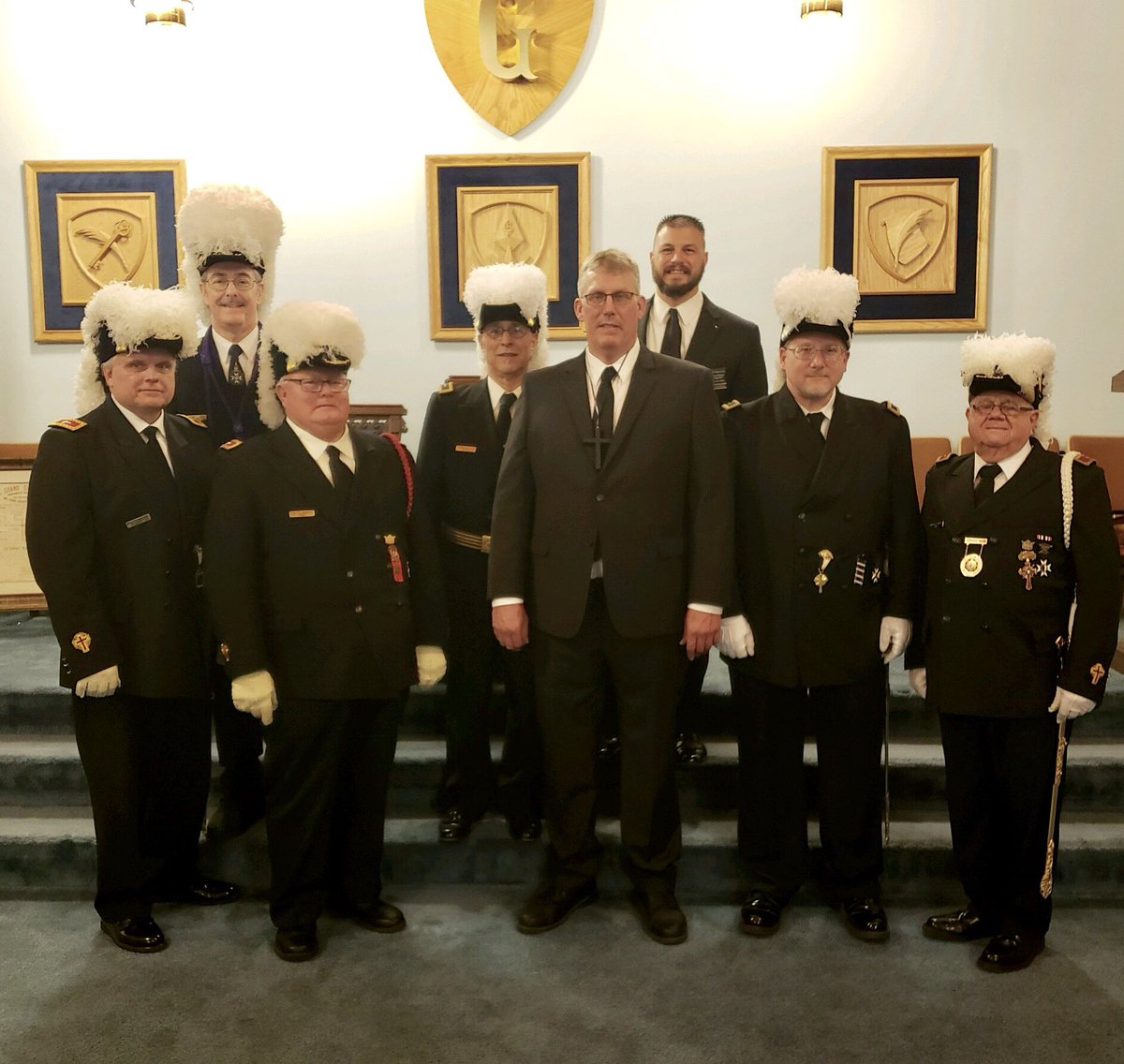 EP_417's tweet photo. Congratulations to our Senior Deacon &amp; now Sir Knight Barry Weigle on receiving the Order of the Temple from St. John’s Commandery No. 20 during their Inspection!!  Thank you for continuing to Invest in yourself and your craft!!
#ThisIsOhioFreemasonry #commandery https://t.co/4qvV1vowwG