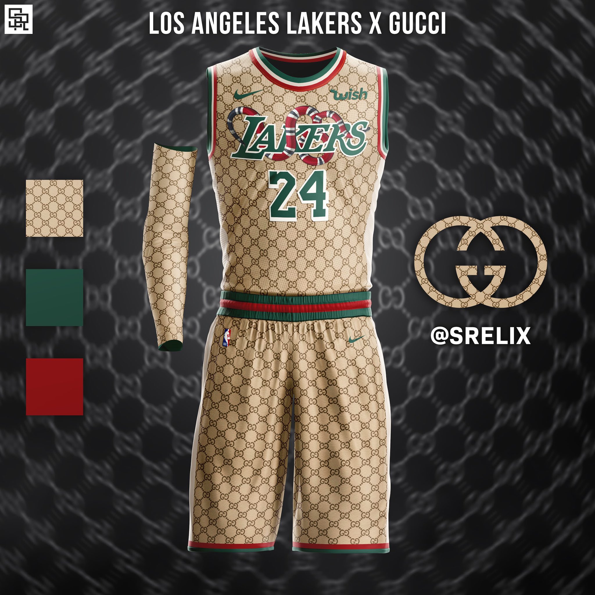 lakers gucci jersey