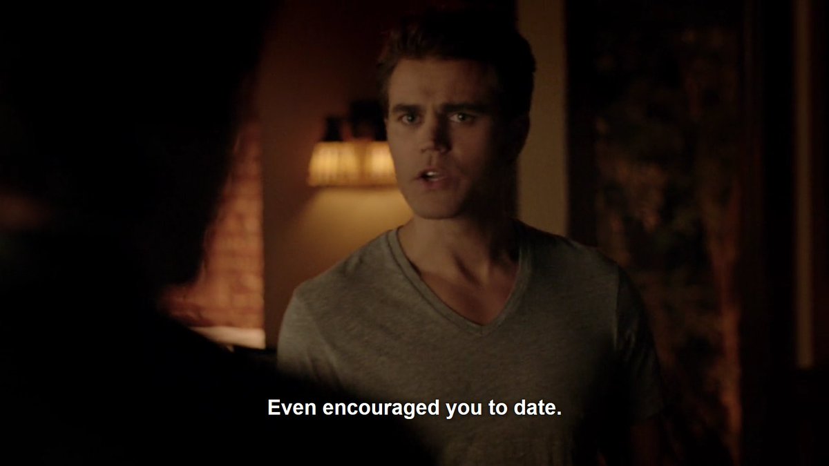 nowhere did elena say "damon you should date other people." what the fuck is stefan talking about???? agsfcahsgjk