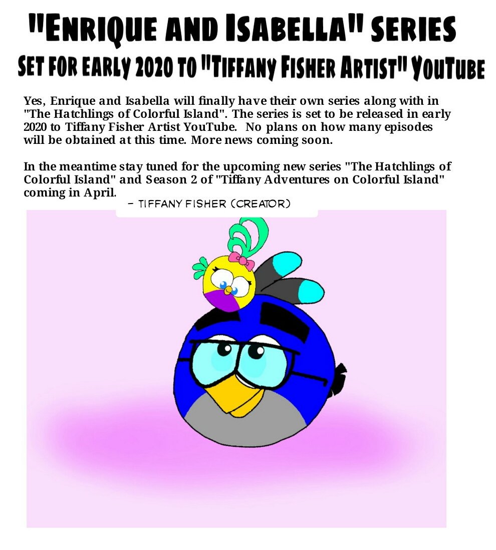 TiffanyFisherYT's tweet photo. Brace yourselves! "Somebody" will be getting its own animated series in 2020!
#TiffanyAdventuresonColorfulIsland #TheHatchlingsOfColorfulIsland #ColorfulIsland https://t.co/BJLoqrnhJN