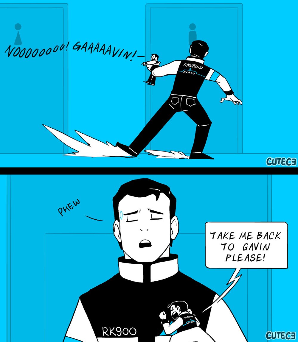 Cute_C3's tweet photo. This is a continuation of "The Christmas Gift" Comic I drew 
https://t.co/heunfNFVzG
^^^ Read that first if you haven't already :) Below is Part 2
#dbh #dbhgavin #dbhconnor #RK900 #DetroitBecomeHumanFanart #detroitbecomehuman #reed900 #GavinReed #gavin900 https://t.co/cXL3uUaBn8