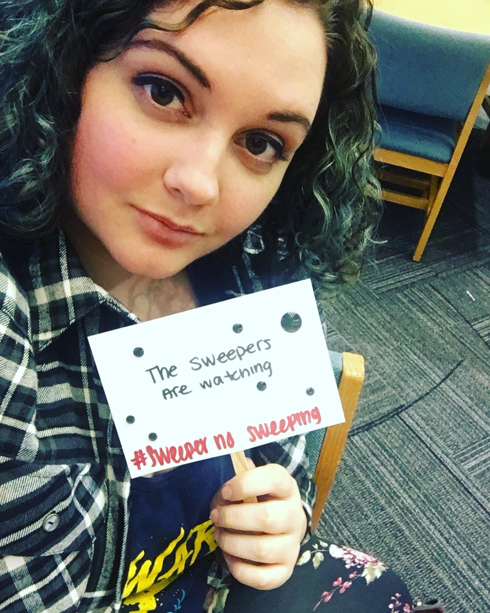 jorosiebuffie's tweet photo. #SweeperNoSweeping yeah.... I’m not a fan of being monitored like the university’s pride livestock. #studentsforfaculty #wrightfight https://t.co/95IhIlKgZr
