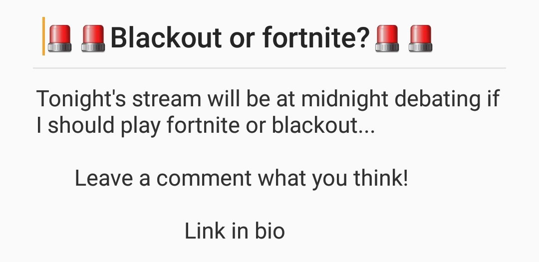bigmak56's tweet photo. Want to get the community involved . What you think? @TheDon_KP @FleX_PsychotiX @BoboRNK @Trenchswimmer @KandyAshhh @Gortiz010 @jerryedits4u #twitchgs #twitchtv #retweet #Blackout #fortnite #snapchat #bladesquad https://t.co/E3mL6j2Hsh