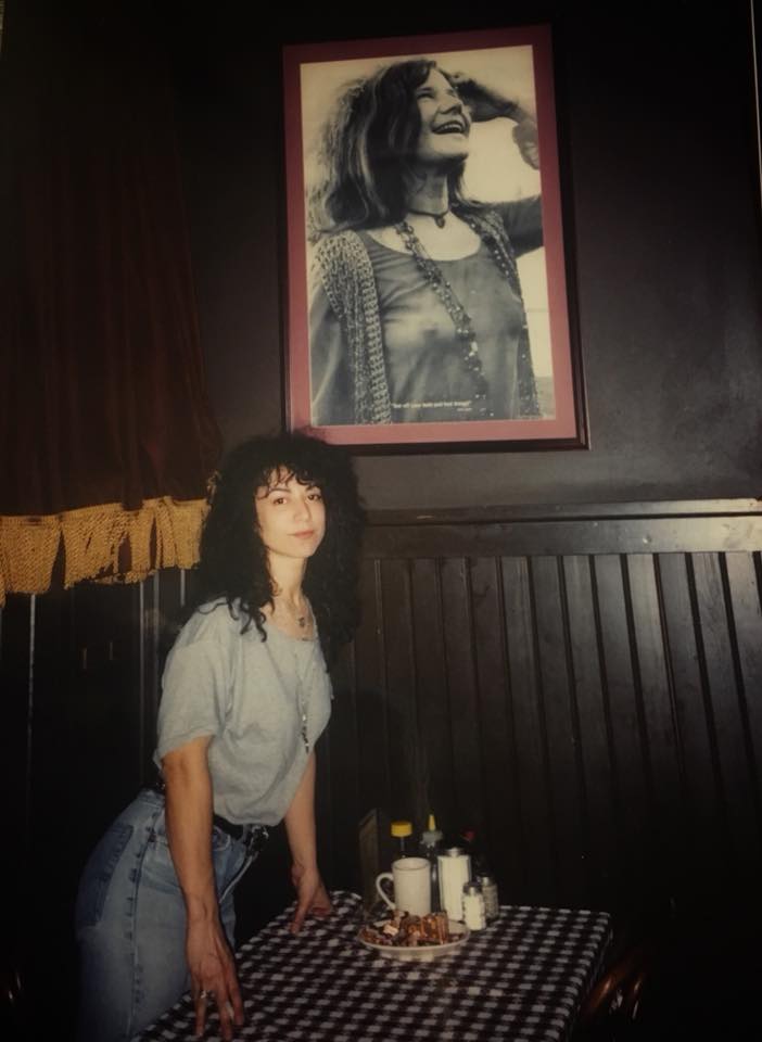 dinaregine's tweet photo. Happy Birthday to the beautiful, powerful, one and only #JanisJoplin! Here I am, on the road, early 90s with my band #NakedGrape. No way I was leaving Texas without paying a visit to Joplin’s old waitressing job at #Threadgills (which closed last year). https://t.co/Ht58w9Ydgj