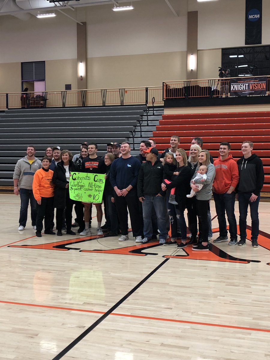 WartburgKnights's tweet photo. Congrats to @cam_kickbush on becoming @WartburgMBball career leader in three pointers! https://t.co/wbVJtAb3jc