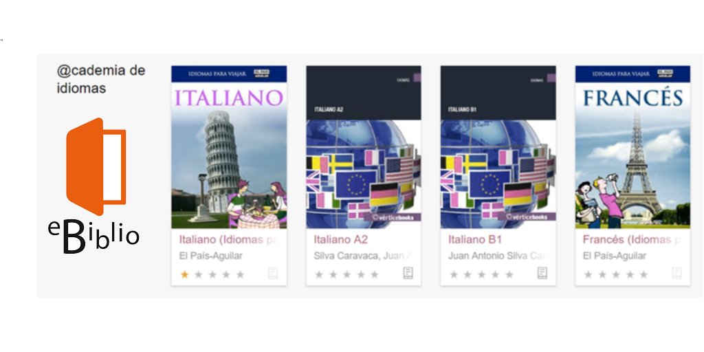 CCBiblio's tweet photo. Encuentra en #eBiblio manuales y guías para aprender y practicar #idiomas, como los de esta selección disponible en #Canarias https://t.co/rESMTG3NeY https://t.co/ltEzlQE2n4